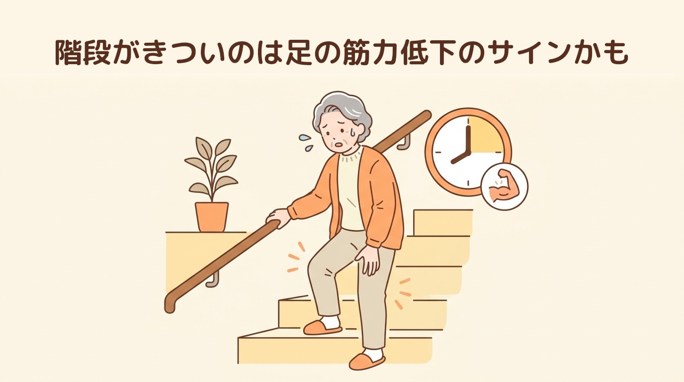 階段がきついのは足の筋力低下のサインかも