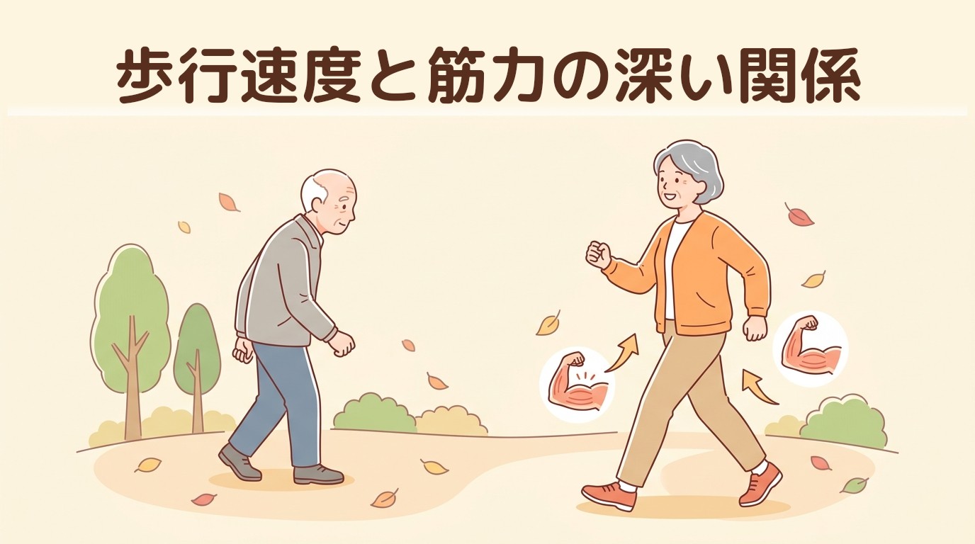 歩行速度と筋力の深い関係