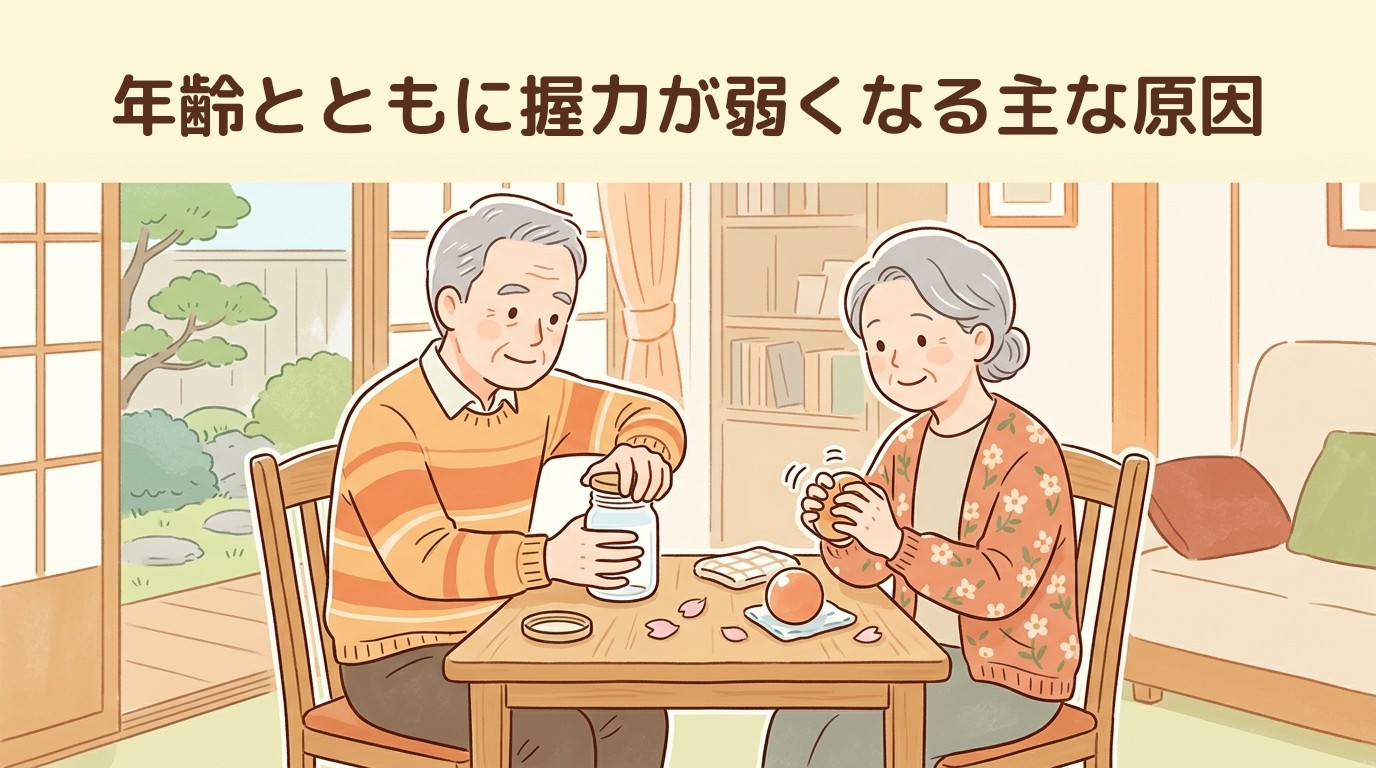 年齢とともに握力が弱くなる主な原因