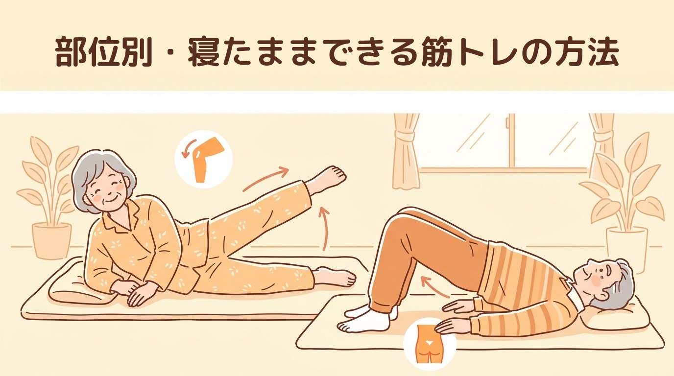 部位別・寝たままできる筋トレの方法