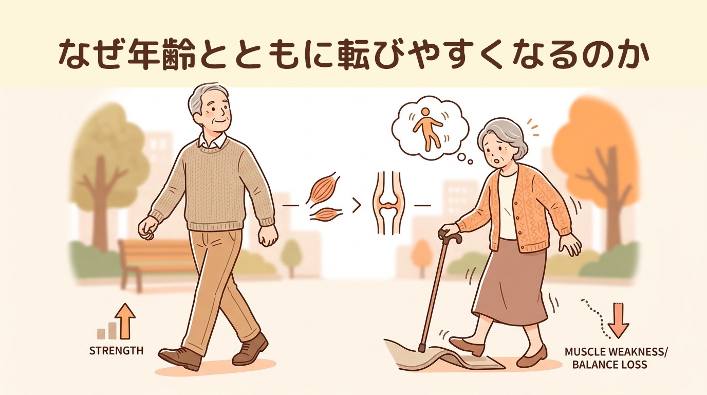 なぜ年齢とともに転びやすくなるのか