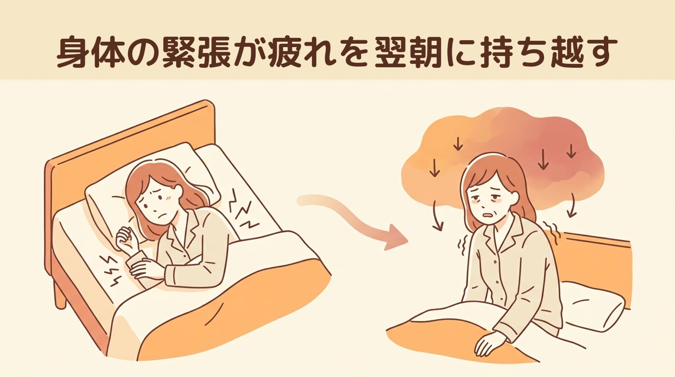 身体の緊張が疲れを翌朝に持ち越す