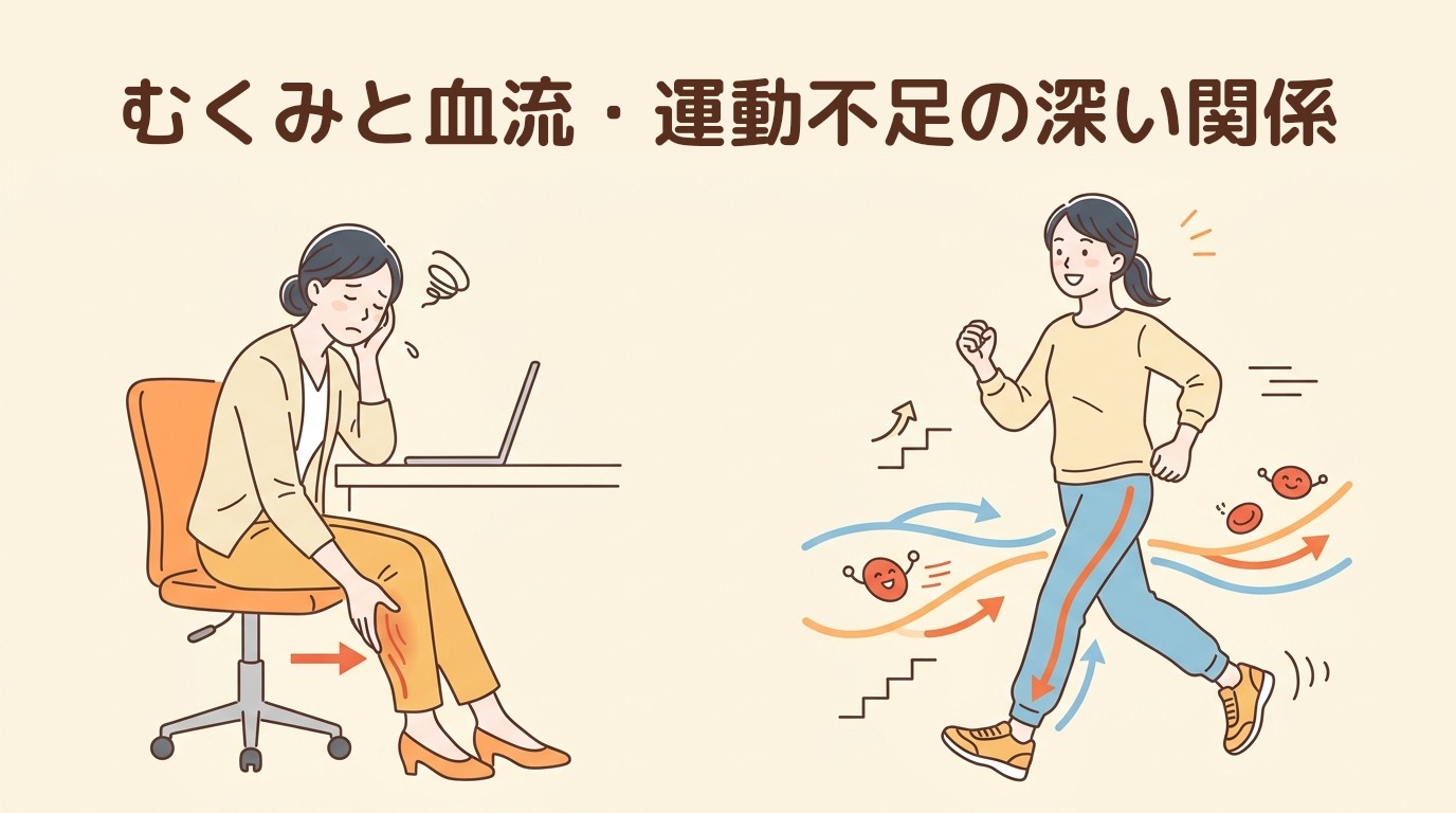 むくみと血流・運動不足の深い関係