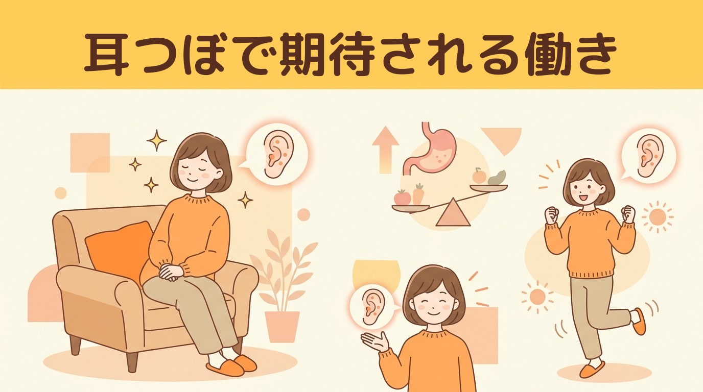 耳つぼで期待される働き