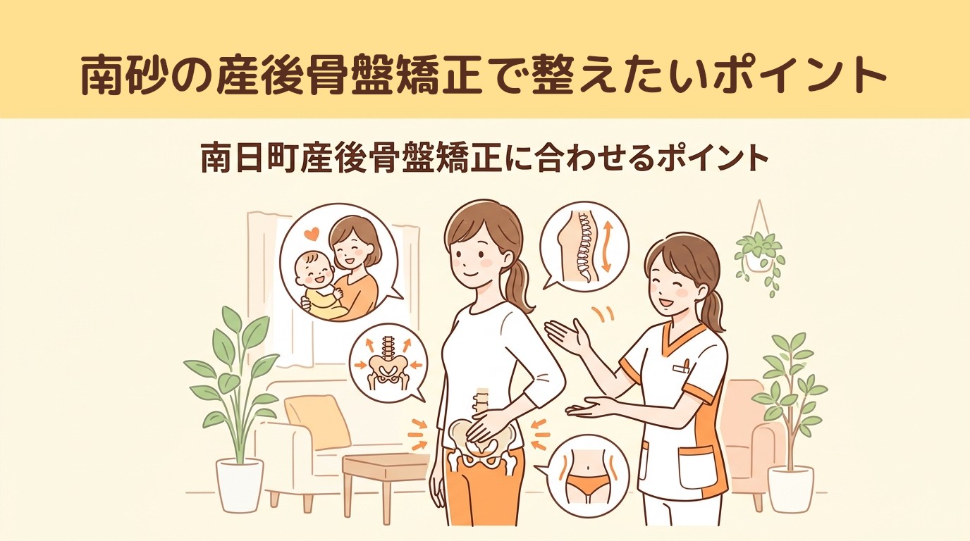 南砂の産後骨盤矯正で整えたいポイント