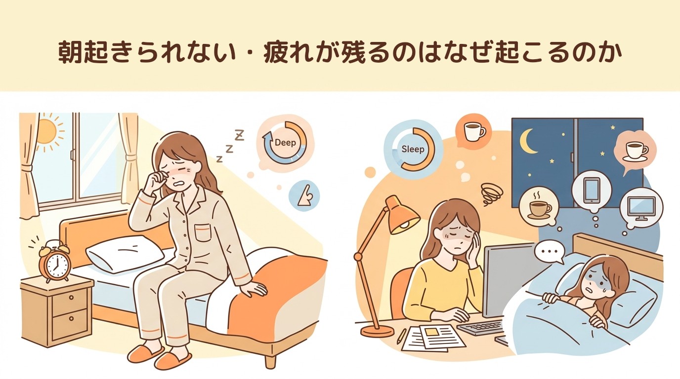 朝起きられない・疲れが残るのはなぜ起こるのか