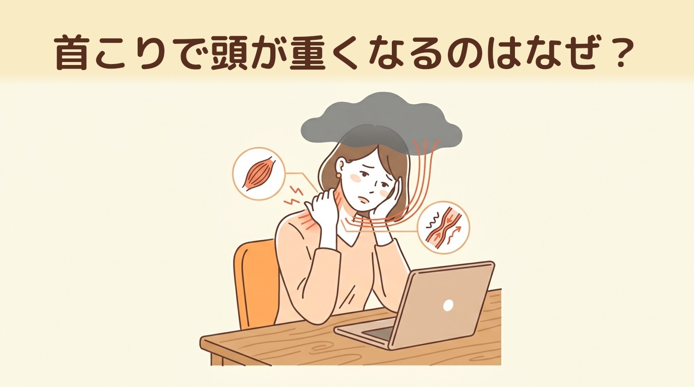 首こりで頭が重くなるのはなぜ?