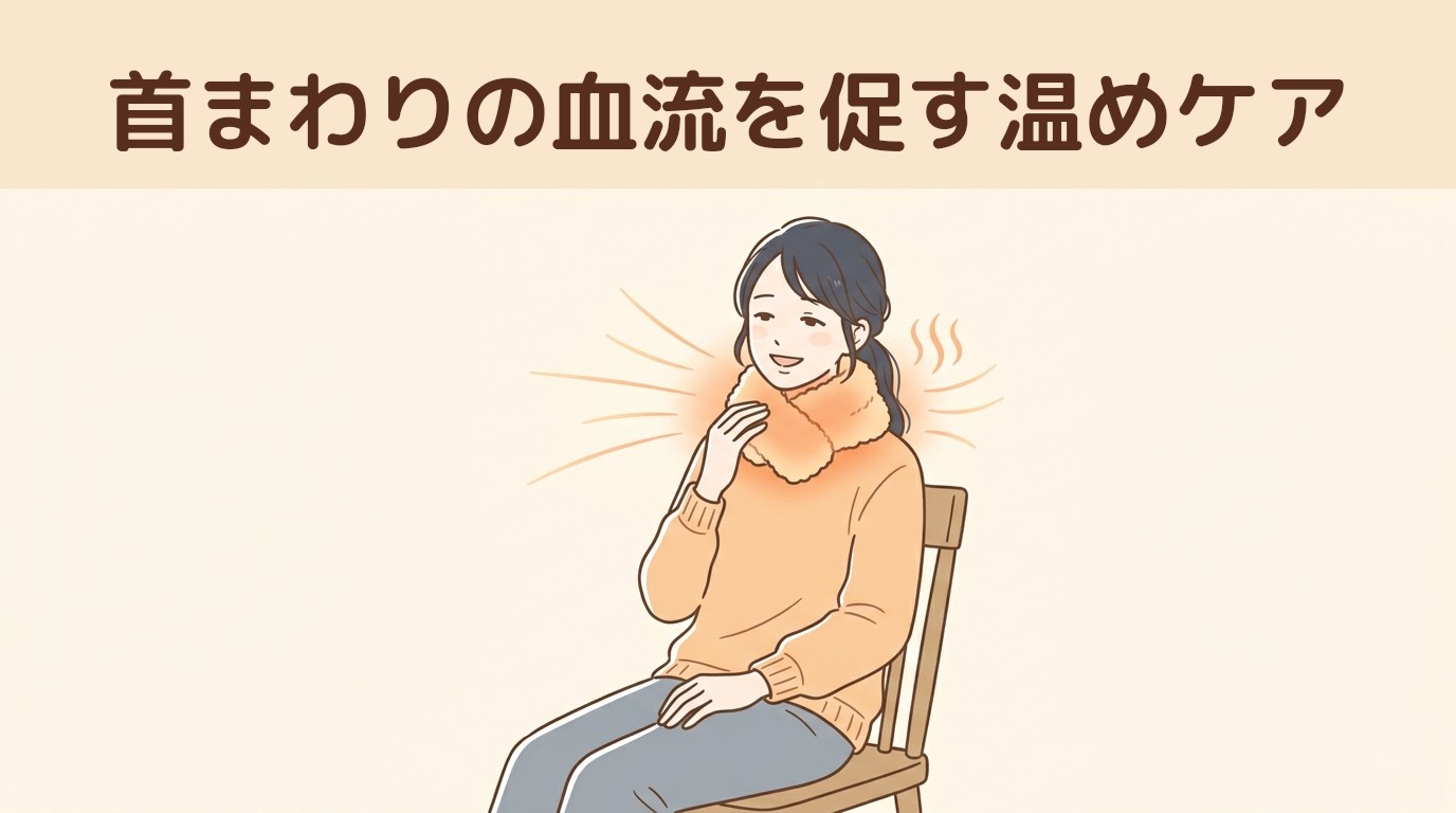首まわりの血流を促す温めケア