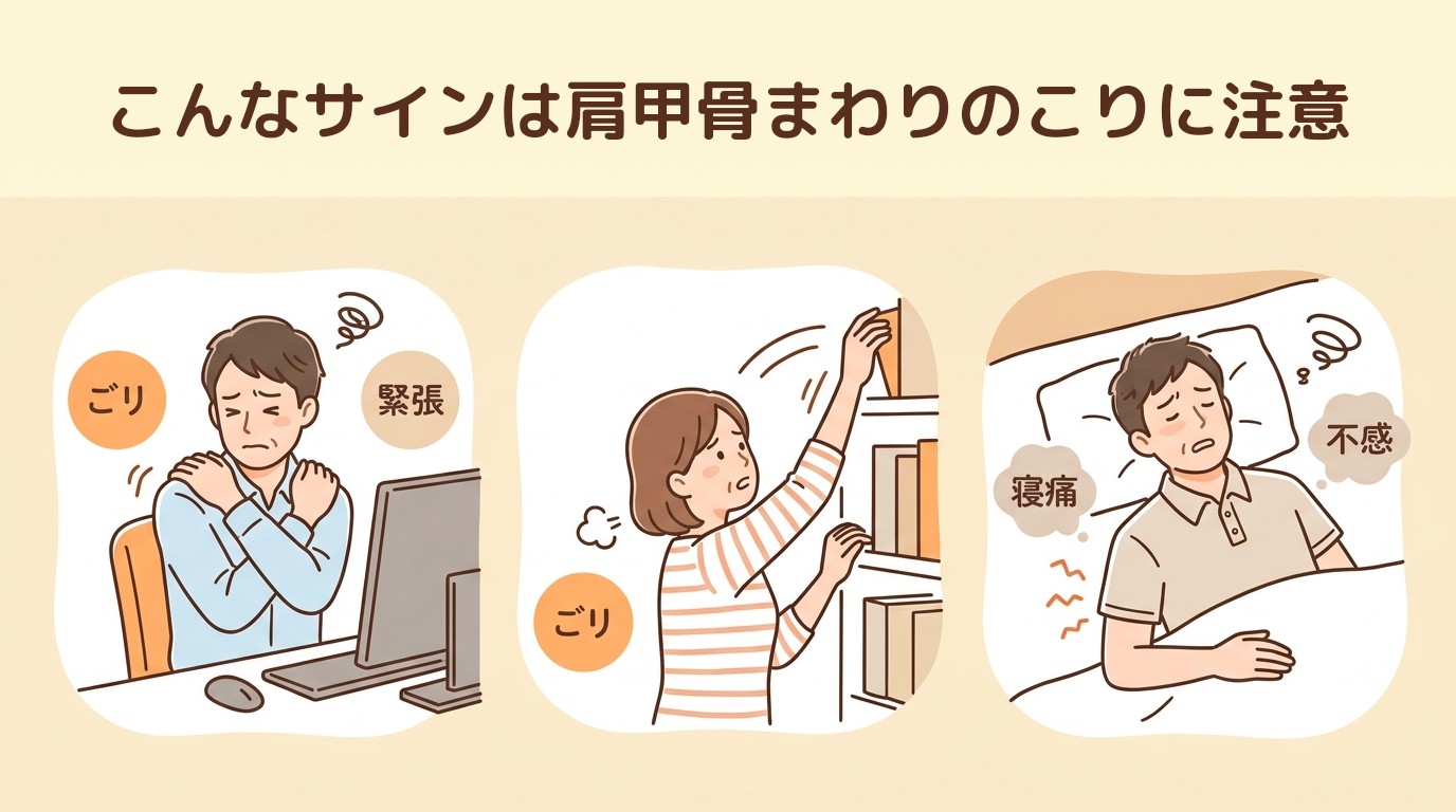 こんなサインは肩甲骨まわりのこりに注意