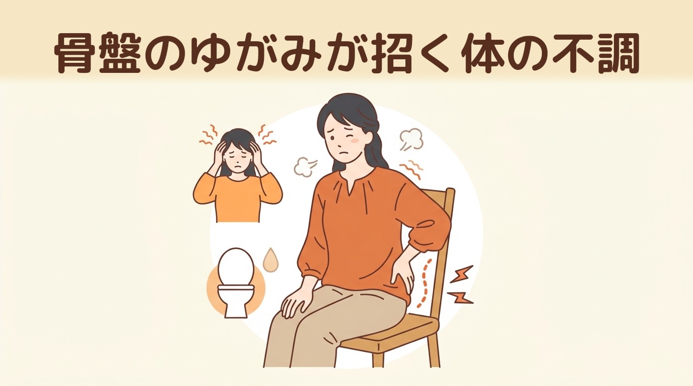 骨盤のゆがみが招く体の不調