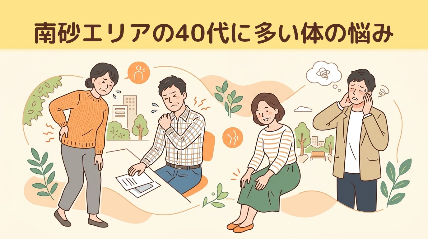 南砂エリアの40代に多い体の悩み