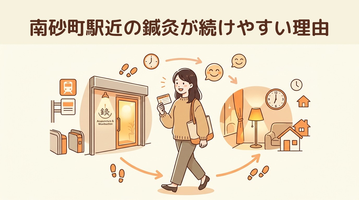 南砂町駅近の鍼灸が続けやすい理由