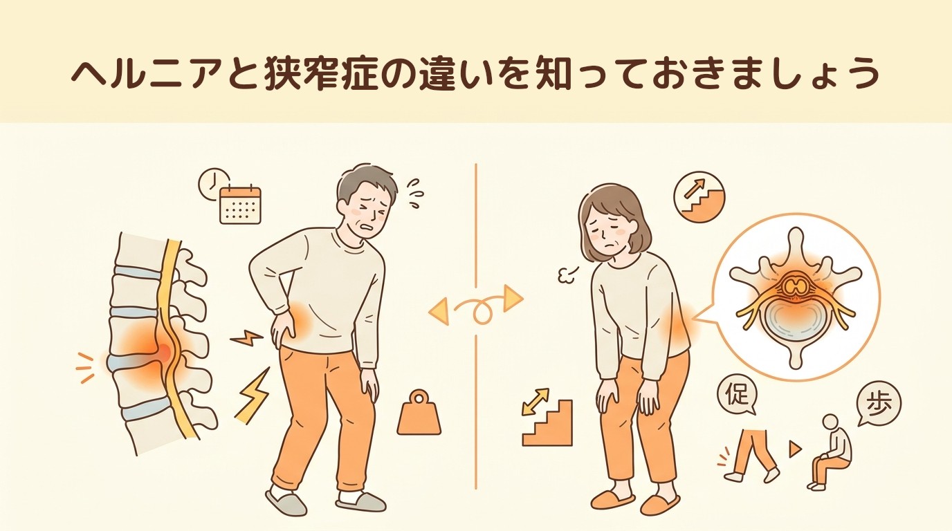 ヘルニアと狭窄症の違いを知っておきましょう