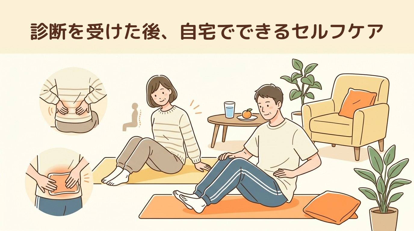 診断を受けた後、自宅でできるセルフケア