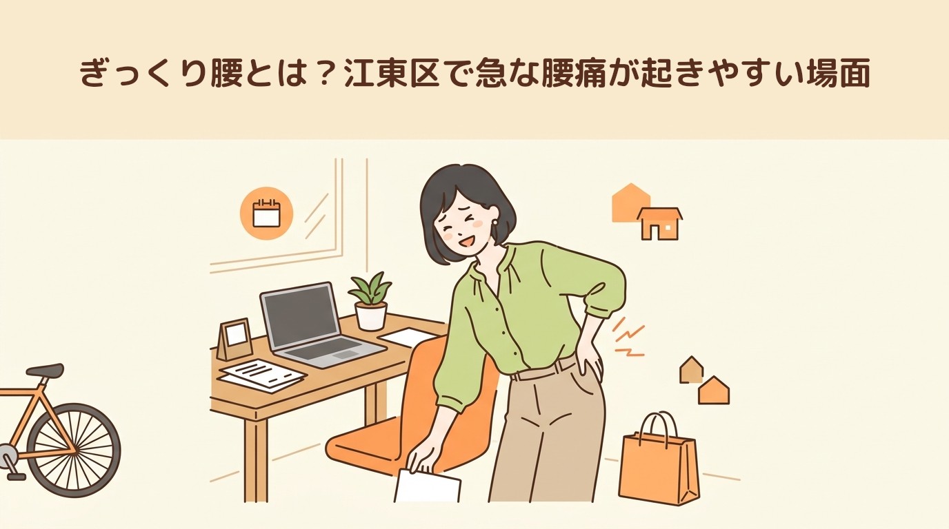 ぎっくり腰とは?江東区で急な腰痛が起きやすい場面