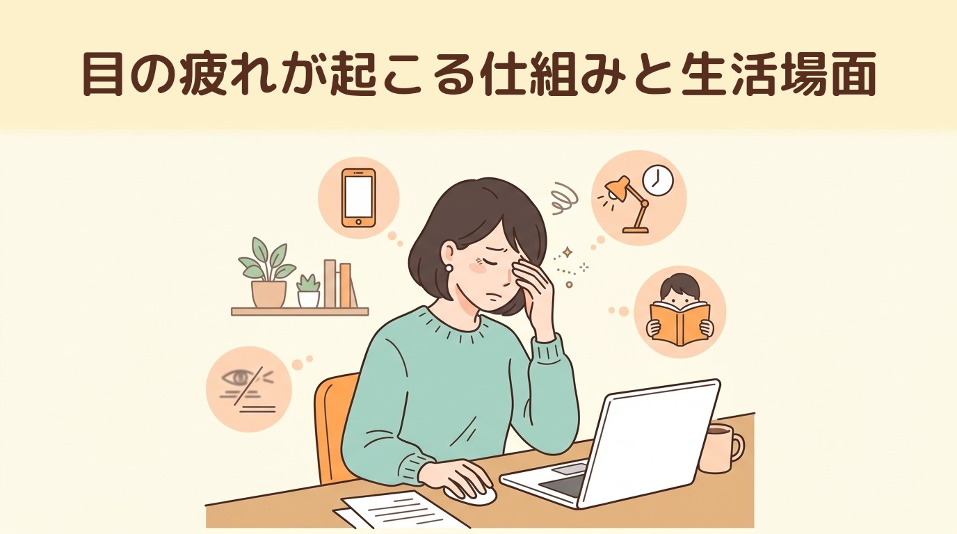 目の疲れが起こる仕組みと生活場面