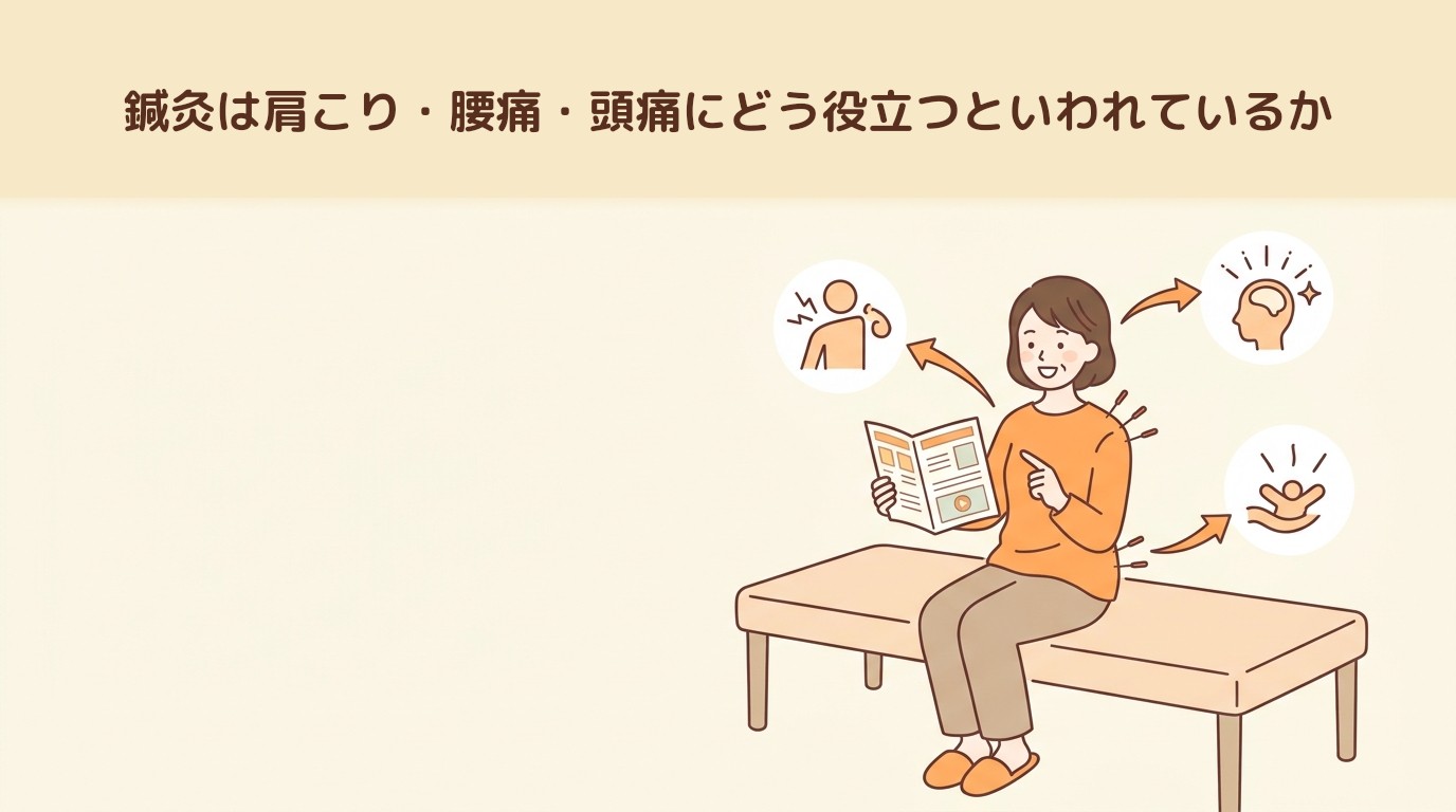 鍼灸は肩こり・腰痛・頭痛にどう役立つといわれているか