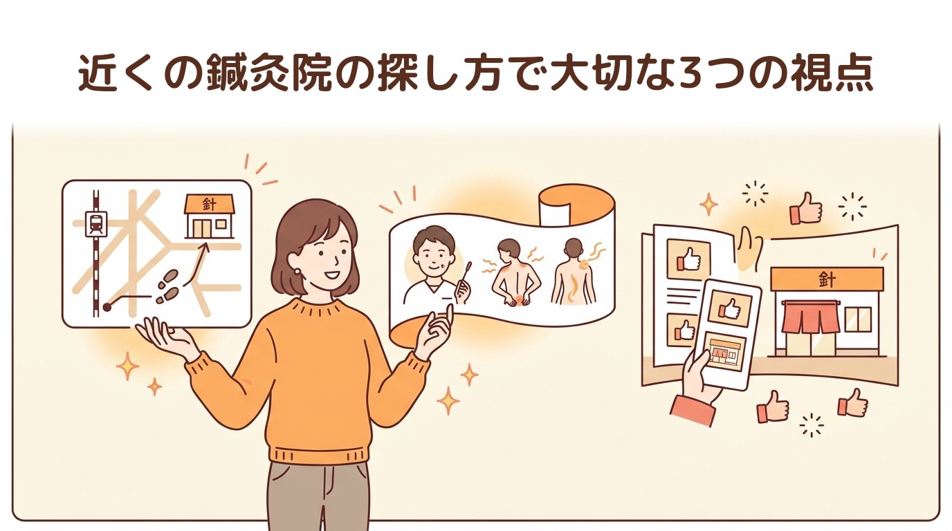 近くの鍼灸院の探し方で大切な3つの視点
