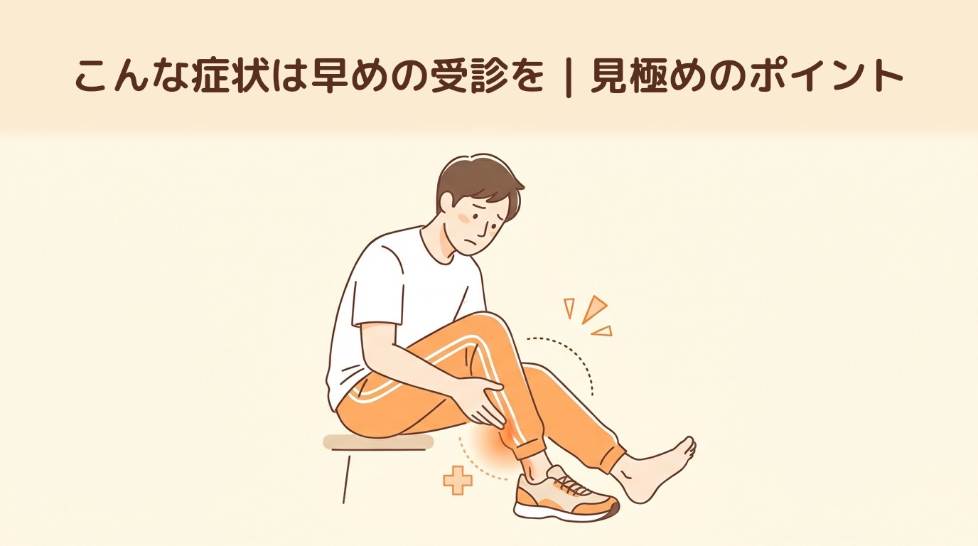 こんな症状は早めの受診を|見極めのポイント